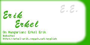 erik erkel business card